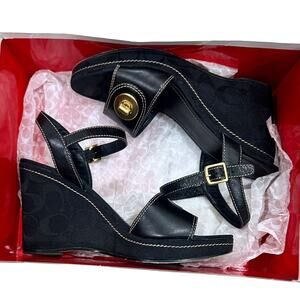 Coach Rana Logo Wedge Heels
